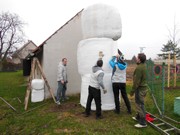 Stavíme sněhuláka s partnery,  rodiči a dětmi